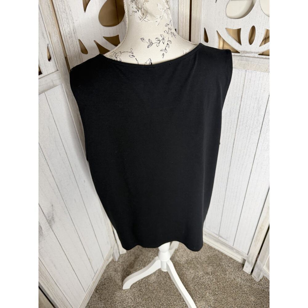 Ann Taylor Factory Satin Floral Metallic Sleeveless Dressy Tank Top Size XL - Picture 4 of 6